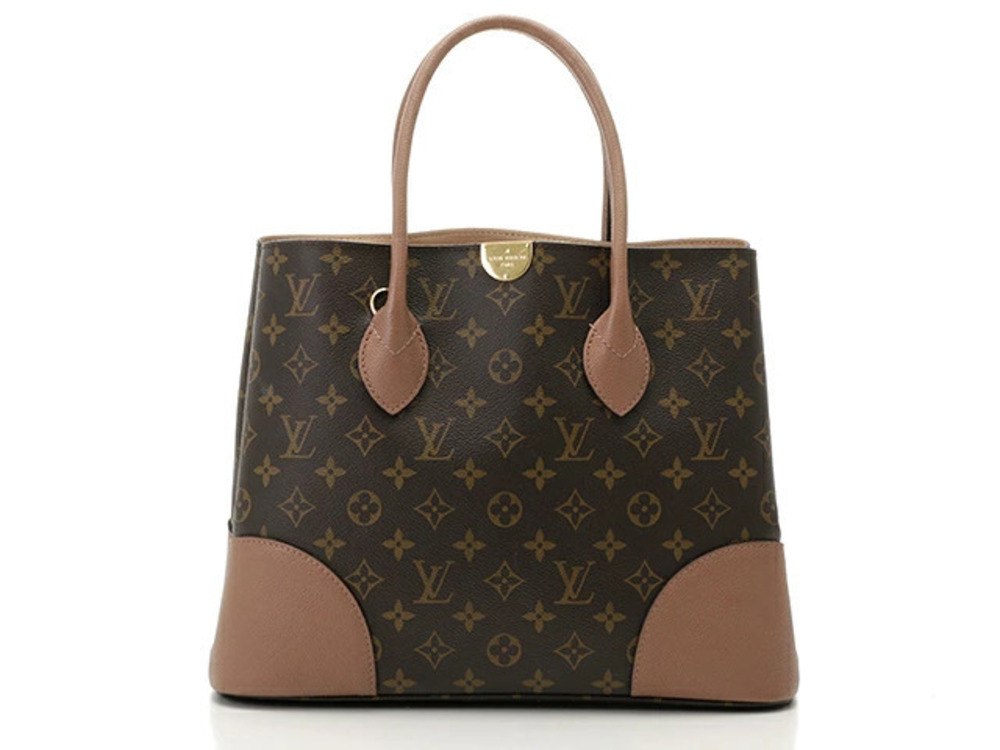 LOUIS VUITTON Flandrin Shoulder Bag Monogram Taupe Gray Glac